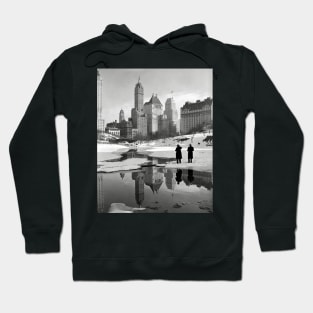 Central Park Winter Scene, 1933. Vintage Photo Hoodie